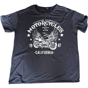 Street Society Women’s Motorcycle T-Shirt Gray Size Large